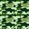Military Green Camo Pattern Skater Dress