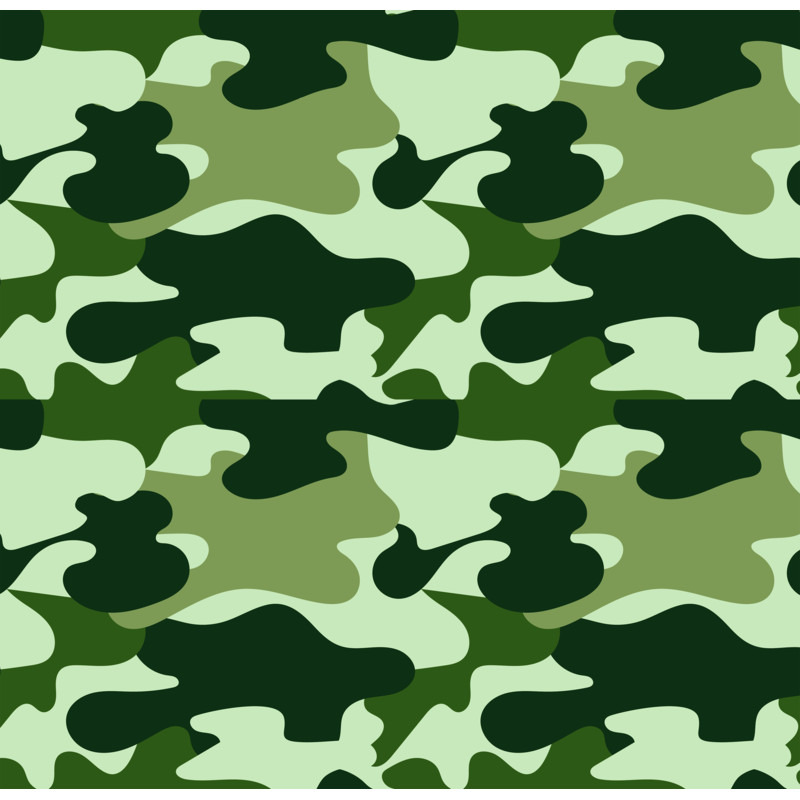 Military Green Camo Pattern Skater Dress