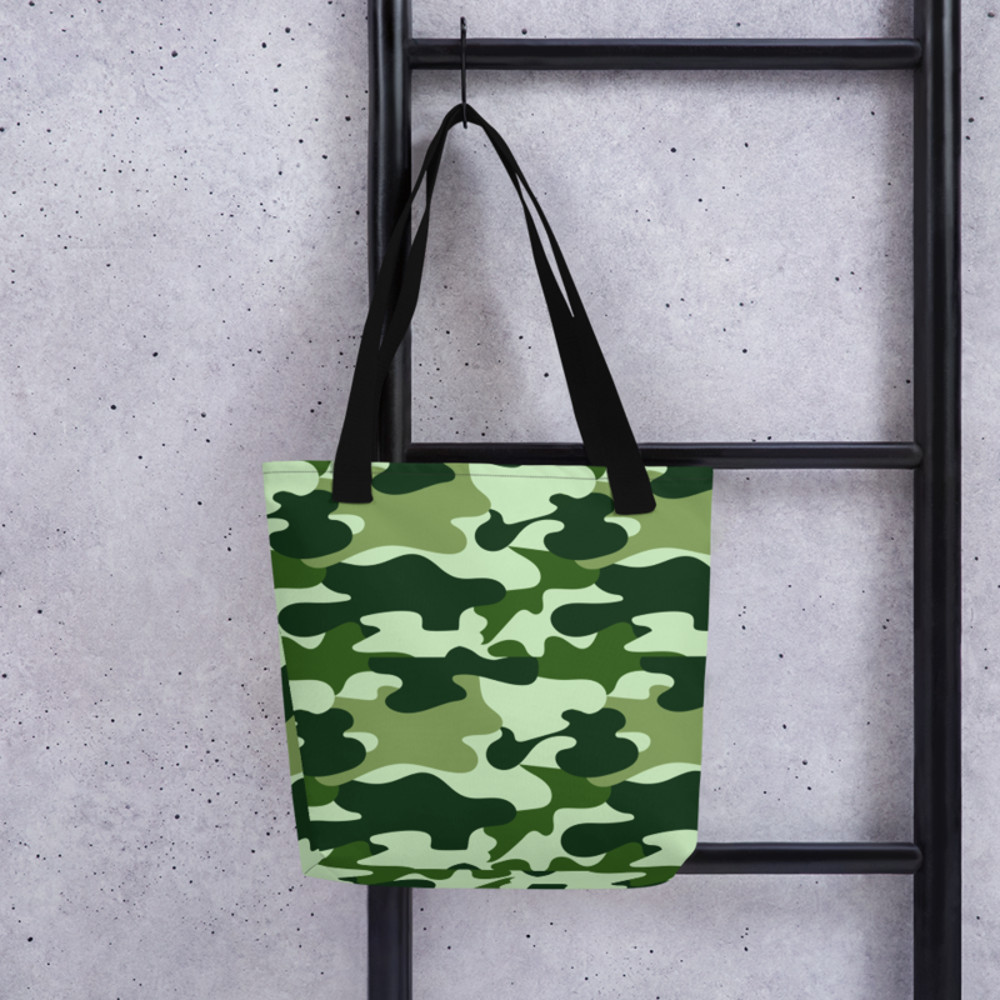 Military Green Camo Pattern Tote bag