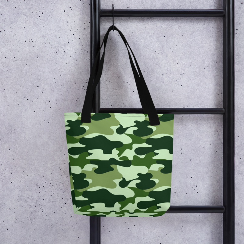 Military Green Camo Pattern Tote bag