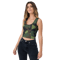 Woodland Military Camo Green Brown Black Pattern Crop Top