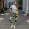 Woodland Camo Green Black Khaki Pattern Leggings