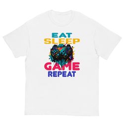eat sleep game repeat men's classic tee