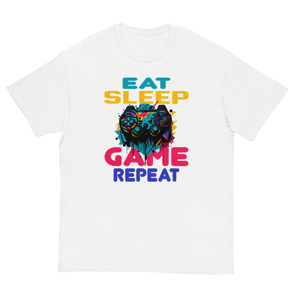 EAT SLEEP GAME REPEAT Men's classic tee