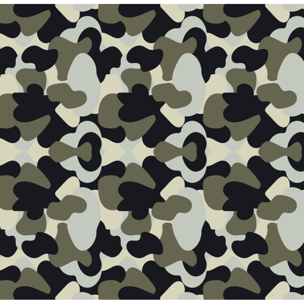 Camo Military Black Gray Khaki Pattern Women’s Recycled Athletic Shorts