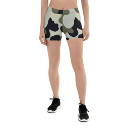 Camo Military Black Gray Khaki Pattern Shorts