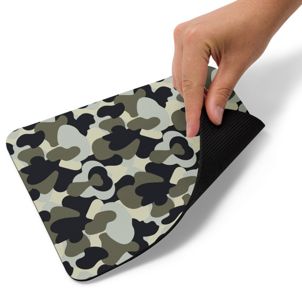 Camo Military Black Gray Khaki Pattern Mouse pad