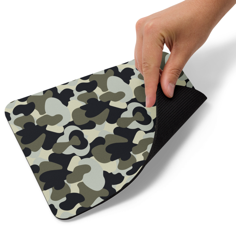Camo Military Black Gray Khaki Pattern Mouse pad
