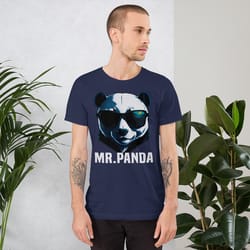 mr.panda had in sunglasses unisex t-shirt