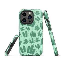 cute watercolor cactus pattern tough case for iphone®