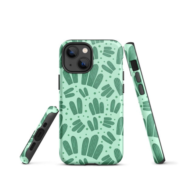 Cute Watercolor Cactus Pattern Tough Case for iPhone®