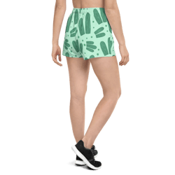 cute watercolor cactus pattern women’s recycled athletic shorts