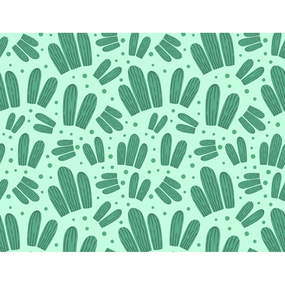 Cute Watercolor Cactus Pattern Biker Shorts