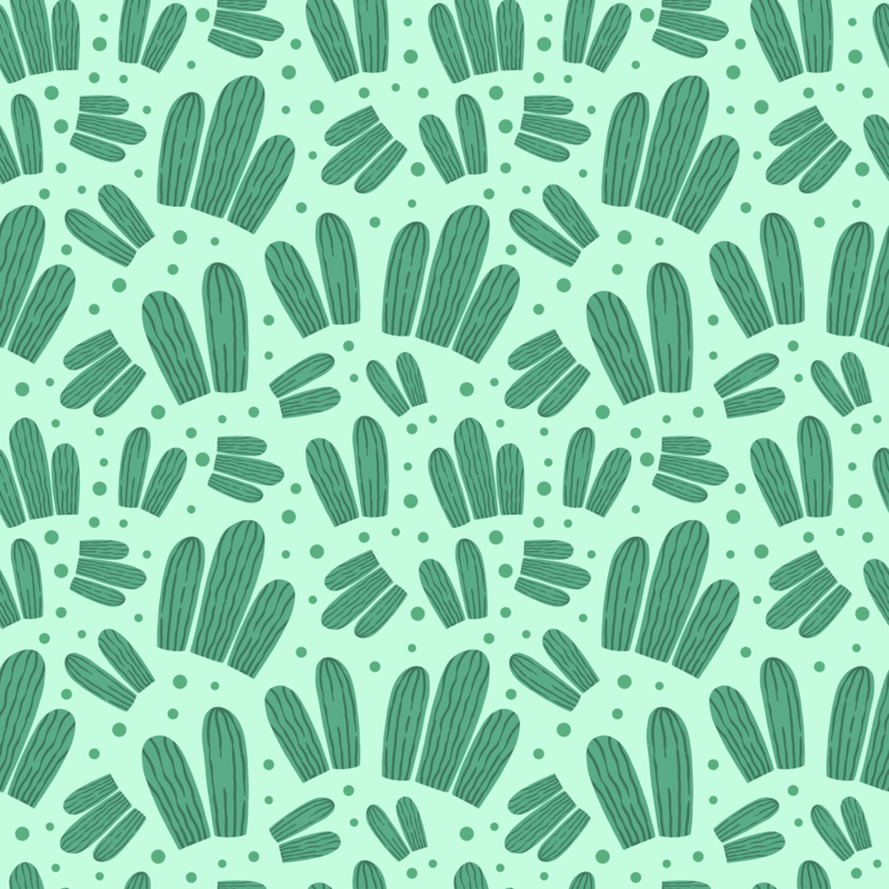 Cute Watercolor Cactus Pattern Backpack