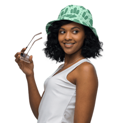 cute watercolor cactus pattern reversible bucket hat