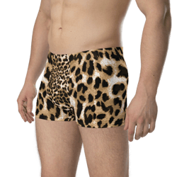 leopard print animal skin pattern boxer briefs