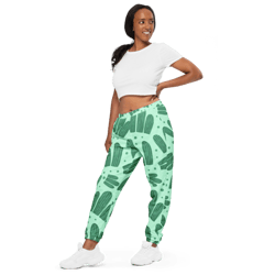 cute watercolor cactus pattern unisex track pants