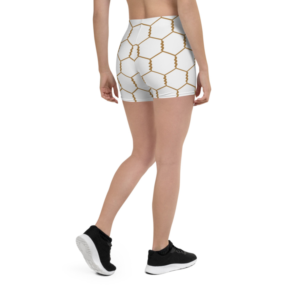 Golden Chicken Wire Pattern Shorts
