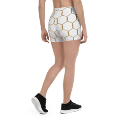 golden chicken wire pattern shorts