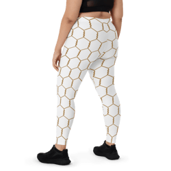golden chicken wire pattern leggings