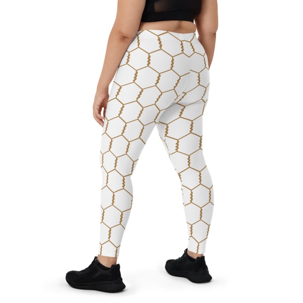 Golden Chicken Wire Pattern Leggings