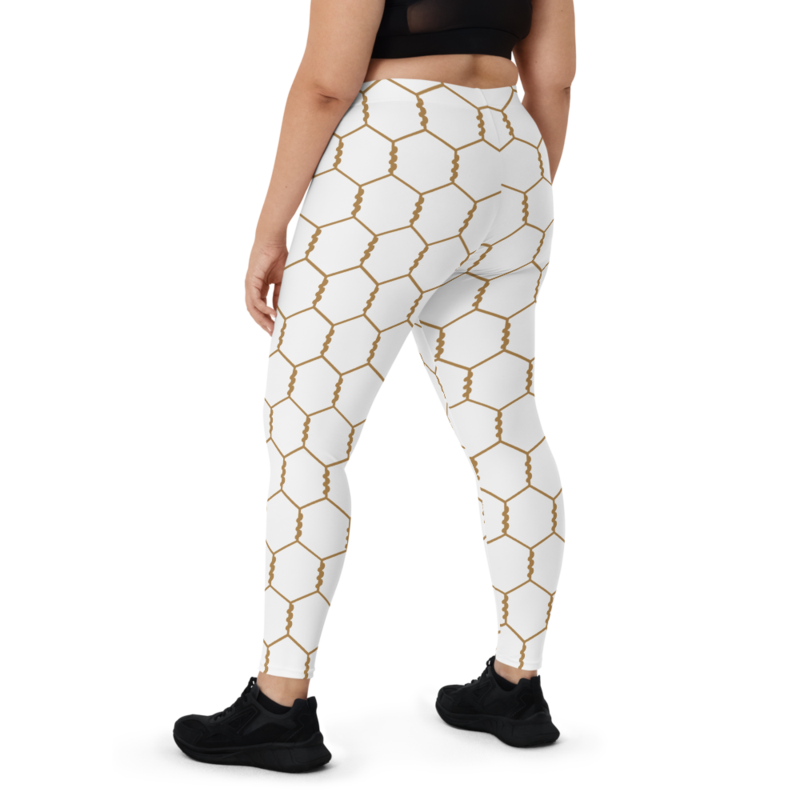 Golden Chicken Wire Pattern Leggings