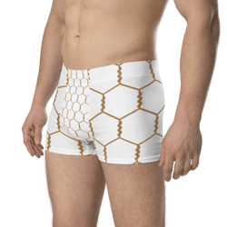 golden chicken wire pattern boxer briefs