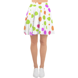 Cute Colorful Polka Dots Pattern Skater Skirt