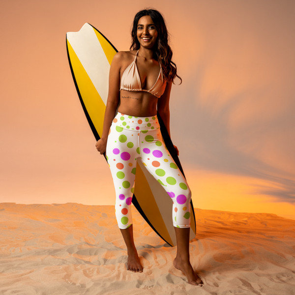 Polka dot 2025 capri leggings