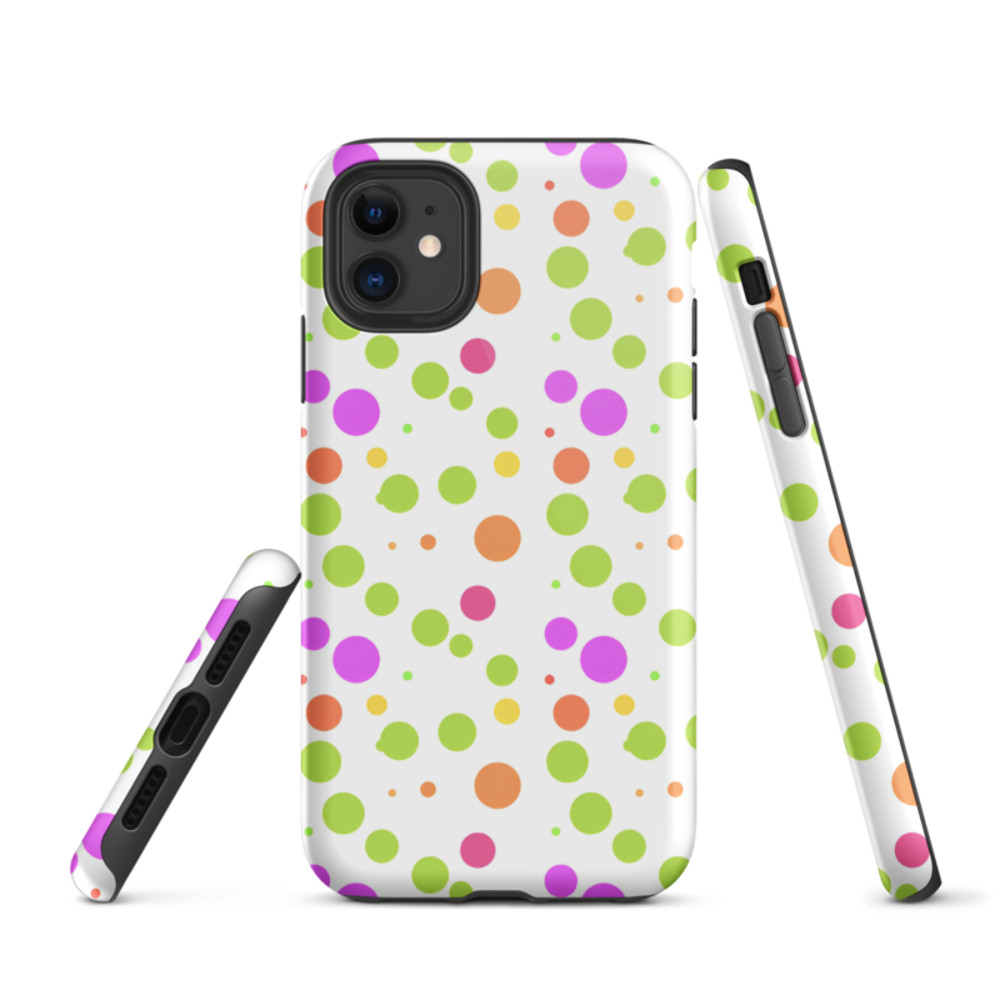 Cute Colorful Polka Dots Pattern Tough Case for iPhone®