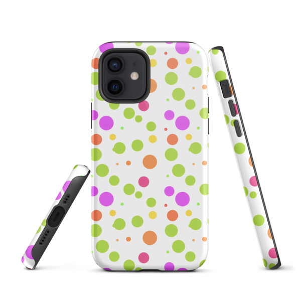 Cute Colorful Polka Dots Pattern Tough Case for iPhone®