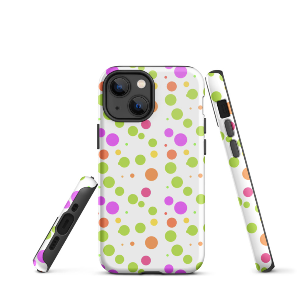 Cute Colorful Polka Dots Pattern Tough Case for iPhone®