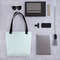 Aqua Blue & White Chevron ZigZag Stripes Pattern Tote bag