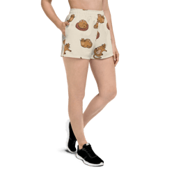 cute cartoon cats pattern women’s recycled athletic shorts