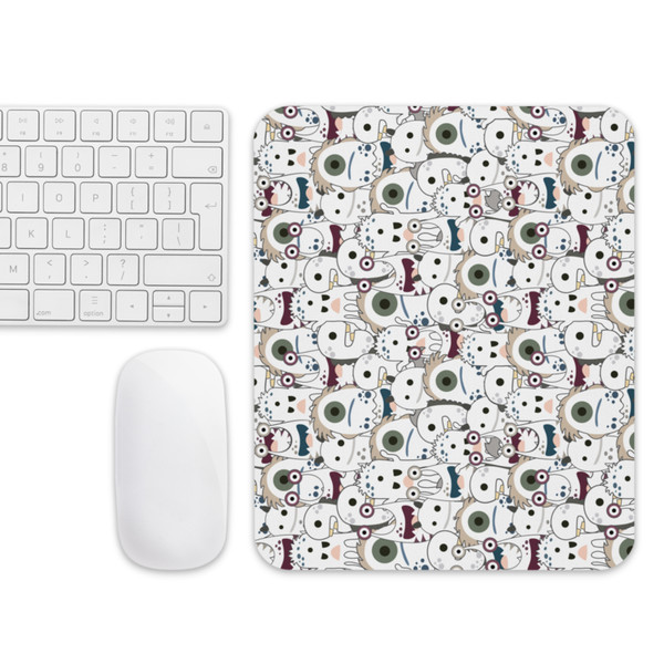 Cute Cartoon Monsters Seamless Pattern Mouse pad