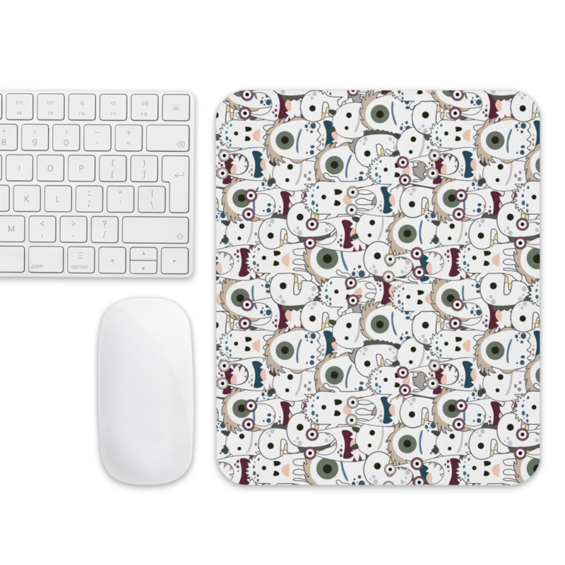 Cute Cartoon Monsters Seamless Pattern Mouse pad