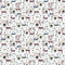 Cute Cartoon Monsters Seamless Pattern Skater Skirt
