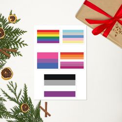 lgbt pride 5 flag sticker sheet