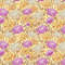 Chrysanthemum Flowers Seamless Pattern Women’s cropped windbreaker
