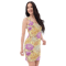 Chrysanthemum Flowers Seamless Pattern Sublimation Cut & Sew Dress