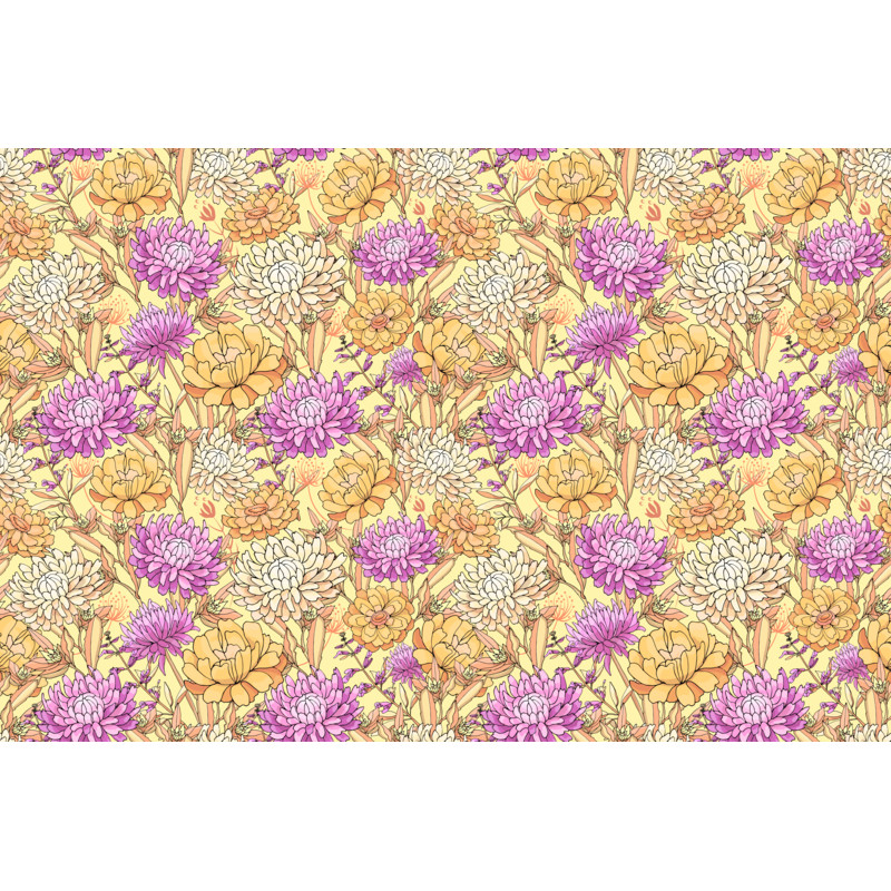 Chrysanthemum Flowers Seamless Pattern Skater Dress