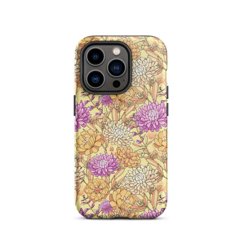 Chrysanthemum Flowers Seamless Pattern Tough Case for iPhone®