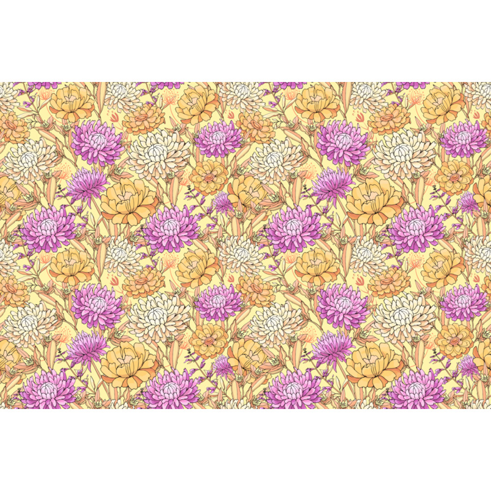 Chrysanthemum Flowers Seamless Pattern Tough Case for iPhone®