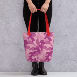 Modern Girly Purpl Pink Lilac Camo Pattern Tote bag