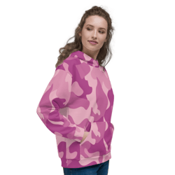 Modern Girly Purpl Pink Lilac Camo Pattern Unisex Hoodie