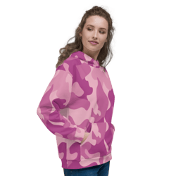 modern girly purpl pink lilac camo pattern unisex hoodie