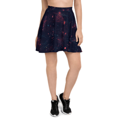 space galaxy stars pattern skater skirt