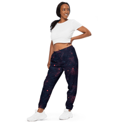 space galaxy stars pattern unisex track pants