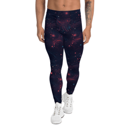 space galaxy stars pattern men's leggings