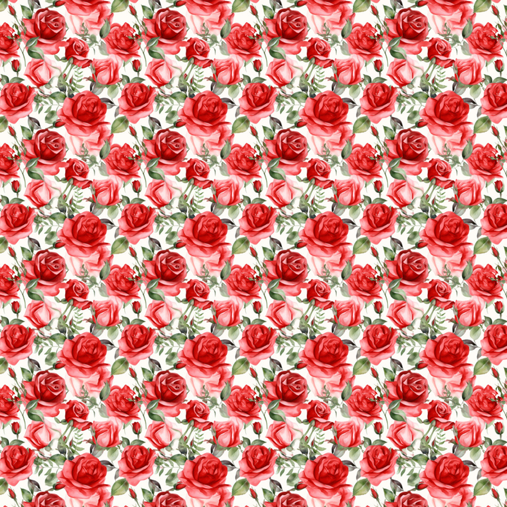Red Rose Flowers Seamless Pattern Women’s Recycled Athletic Shorts